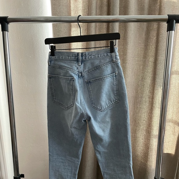 Agolde Light Blue Straight Leg Jeans - Picture 9 of 12